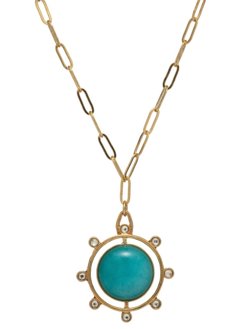 Mayamar Turquoise Compass Pendant Necklace NWOT